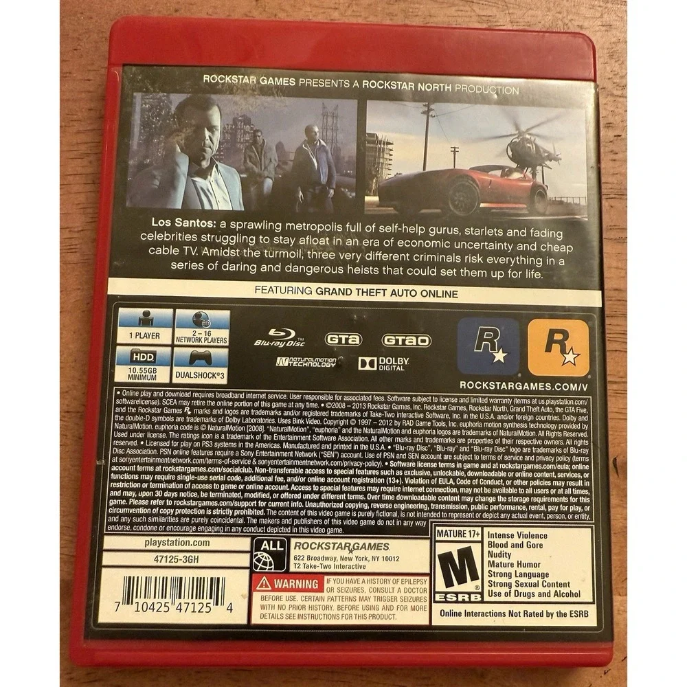 Grand Theft Auto V - Greatest Hits ‎ (PlayStation 3, 2013) TESTED